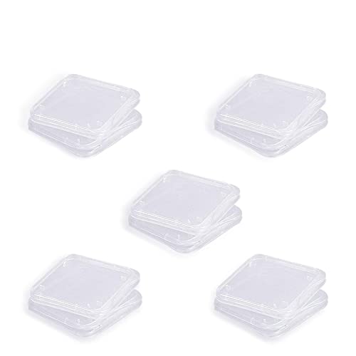 Sd Card Holder, Wovte Plastic Sd Mmc Sdhc Pro Duo Memory Card Case Holder Jewelery Case Transparent White Pack Of 10 #TOP20