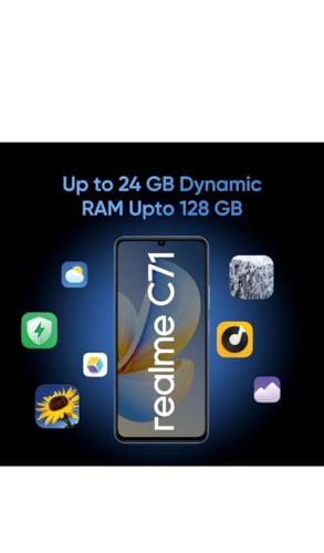 Image of realme C71 4G Smartphone 4GB+64GB Blue, 6.745 inch Screen, 90Hz Eye Comfort Display, 6300mAh Battery, 37MP Cameras, Unisoc T7250 Chip, IP54