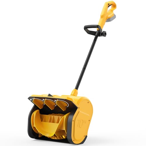 Cordless Snow Shovel, Electric Snow Blower for Dew 18V/20V Battery(No Battery), 10-Inch Snow Thrower with Adjustable Front Handle & Directional Plate, 20FT Throw Distance for Patio Deck Driveway