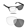 Fiskr Lentes polarizadas de substituição compatíveis com óculos de sol Oakley Frogskins OO9013, resistente a impactos e ajuste perfeito, Fotocrômico transparente a cinza, One Size