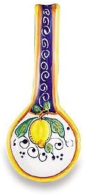 Arte D'Italia Imports Hand Painted Alcantara Spoonrest - Handmade in Deruta