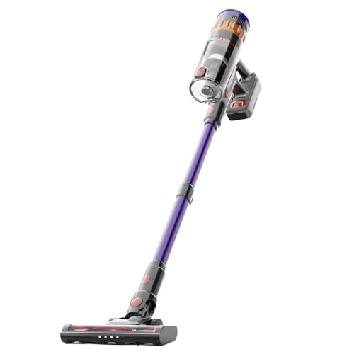 LEFANT V1 Aspirador Sin Cable, 40 KPa Potente, con Filtración De 5 Capas, Pantalla LED Táctil, Cepillo Anti-Enredos, 3 Velocidades Y Estación De Carga Mural Autónoma. Ideal para Toda La Casa