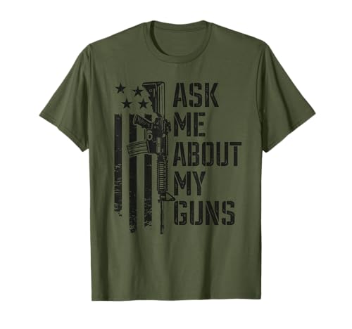 Ask Me About My Guns - Gun Lover Joke Camo Funny...