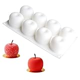 JYYWTSI Molde de silicona con 8 compartimentos, de silicona de grado alimenticio, antiadherente, fácil de desmoldar, para tartas, mousse, chocolate, gelatina y postre, horno y congelador