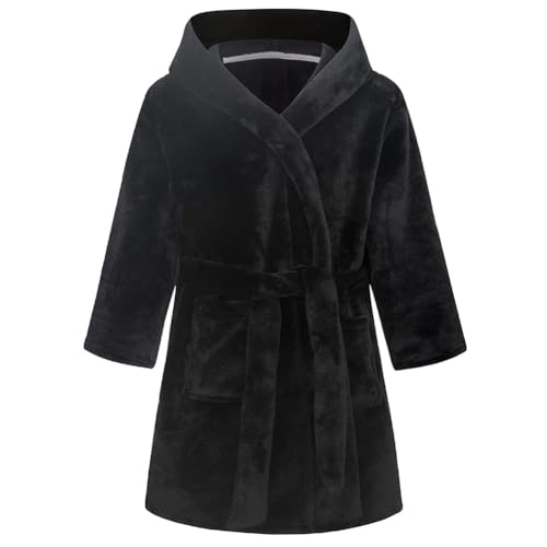 RUOGU Kinder-Bademantel mit Kapuze, Plüsch-Fleece-Bademantel...
