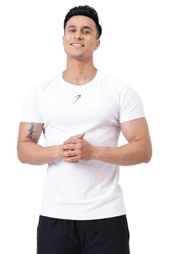 Image of FUAARK Grain Men's Slim Fit Heavyweight Stretchable Raglan Sleeves Gym & Workout Tshirt