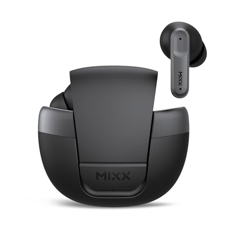 Mixx StreamBuds Solo 3 True Wireless Earbuds, Bluetooth Wireless Earphones, In-Ear Headphones, 18 Hours Total Battery with Magnetic Charge Case, Touch Controls, Hands-Free Calling - Black