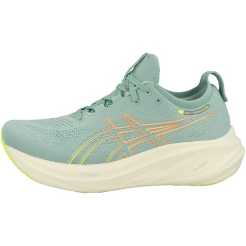 ASICS Damen Gel-Nimbus 26 Sneaker, Light Celadon Safety Yellow 1012b601 301, 39.5 EU