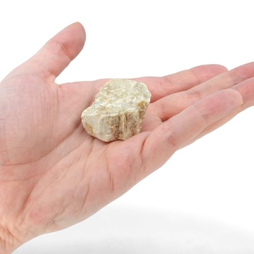 Image of EISCO Raw Fine White Marble, Metamorphic Rock Specimen - Approx. 1 inch - Geologist Selected & Hand Processed - Great for Science Classrooms