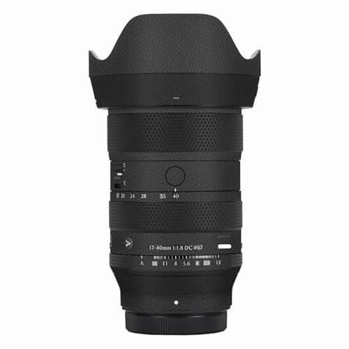 Mebont カメラアクセサリー ステッカー Sigma 17-40mm F1.8 DC ART Fuji X Mount 標準ズームレンズに適合する保護装飾ステッカーで、耐擦傷性、耐摩耗性を備えたレンズスキン保護フィルム、迷彩(皮紋黒)