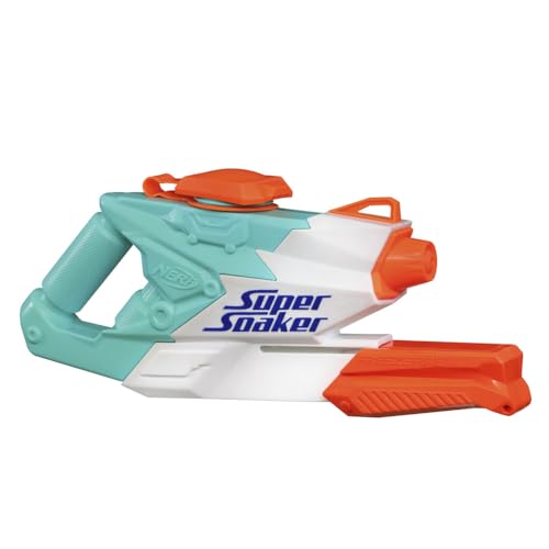 Image of Nerf Super Soaker FreezeFire Water Blaster | Add Ice Cubes for Ice-Cold Blasting | 591 ml | Water Blast Range-38 feet | Pichkari-Outdoor Water Games | Branded Toy Pichkari for Holi | Kids Ages 6+