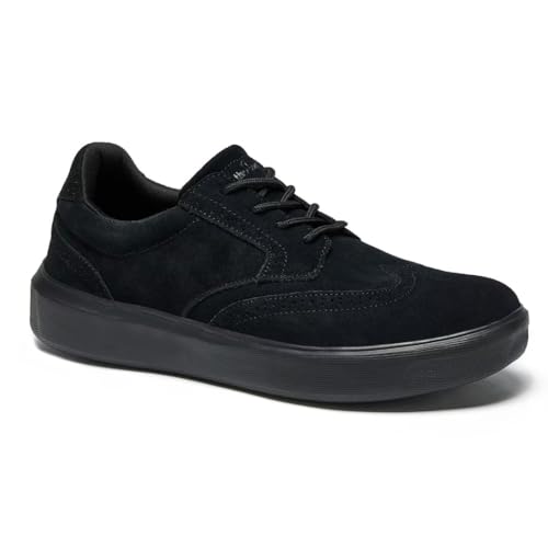 Men's Orthopedic Walking Shoes for Plantar Fasciitis Pain Relief: Arch Support Fashion Sneakers for Comfortable Standing, Foot Pain, Flat Feet, Orthotic Supportive Shoes Black Size 9.5