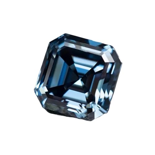 Moissanite bleu roi taille Asscher pour la création de bijoux artisanaux - 5