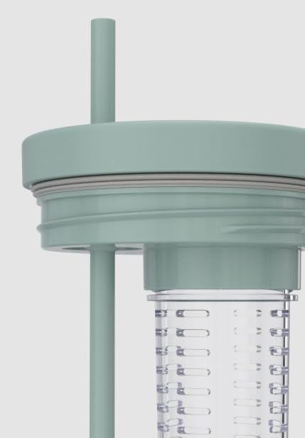 Infusion Pro Fruit Infuser Tumbler with Handle & Straw Lid 40 oz : 50 Recipe Fruit Infusion eBook : Bottom Boot : Fits Cupholder : Stainless Steel : Essence (COCONUT MILK) - Image 9