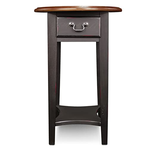 Leick Oval End Table, Slate Black #TOP6
