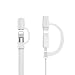 MoKo Pencil Cap Holder for Apple Pencil, Charging to USB Cable + Apple Pencil Cap, Fit New iPad 10.2 2019/iPad Air (3rd Gen) 10.5"/iPad mini(5th Gen)7.9" 2019 Pencil（Only for Apple Pencil 1st), WHITE