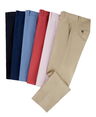 Tommy Hilfiger Boys' Th Flex Stretch Performance Dress Pant, Straight Leg Fit, Zip Fly & Belt Loops, Side & Back Pockets4