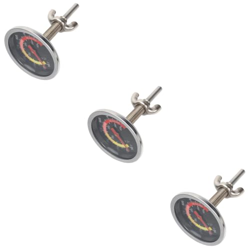 PRETYZOOM 3pcs BBQ Stainless Steel Thermometer for Oven and Grill Accurate Cooking for Barbecue and Baking Compact and Easy to Use for Meat and Food Measurement