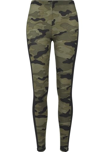 Urban Classics Ladies Camo Stripe Leggings Donna Leggings Mimetico Bosco/Nero XS