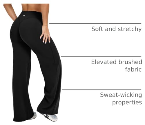 Image of OQQ Yoga Pants Women Casual Soft Straight Leg Bottoms
