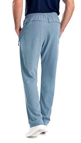 Clothin Mens Workout Athletic Pants Elastic-Waist Drawstring Pants For Sport Exercise Travel,Quick-Dry,Stretchy,Forever Blue,Xl(37-41W X 32L) #TOP1