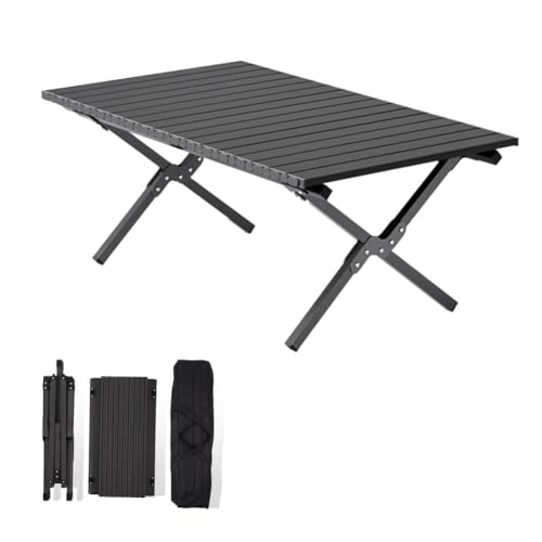 HEEOREV キャンプ テーブル アウトドア 折りたたみ テーブル ロールテーブル 耐荷重50kg(サイズ:90x60x45cm) 自動運転ツアー ピクニック 高耐久 組立簡単 軽量 持ち運び便利 防災 アウトドア キャンプ 釣り ピクニック バーベキュ