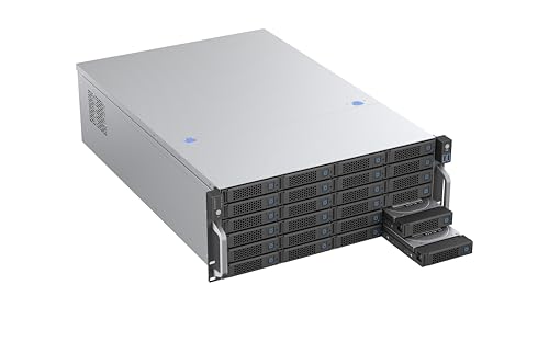 Image of Rosewill 4U Rackmount Server Chassis | Supports up to 24 3.5 inch 12Gbps Hot Swap SATA /SAS | E-ATX & SSI-EEB Compatible | 3X 120x38mm PWM Fan | RSV-H424