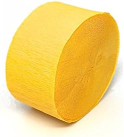 Miniatura 3 de Rollo de papel crepé Yellow Sunshine, 81 pies (1 unidad), ideal para impresionantes manualidades, decoración de fiestas y más