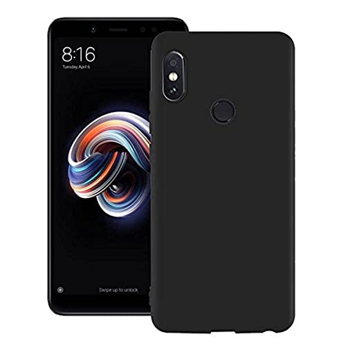 Image of Mobile Back Cover Case for Redmi 6 Pro (Silicone Case|CameraProtection|Black SC1510)
