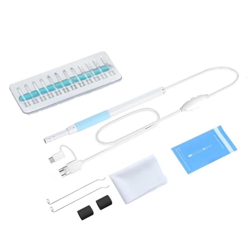 Surluoen Otoscopio Limpiador de Oídos con Lente de 5,5 mm, HD720P, Cámara Endoscópica de Inspección con Micro-USB Tipo C