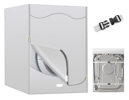 Funda Lavadora Exterior Impermeable 60 * 65 * 85cm, para Lavadora y Secadora de Carga Frontal Mueble Cubre Lavadora Exterior Cubierta Interior Anti-Ultravioleta Fundas para Protector Lavadoras