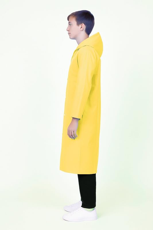 Image of Kids School Raincoat for Boys & Girls | PVC Lightweight Hooded Long Rainwear with Pockets | Suitable for School