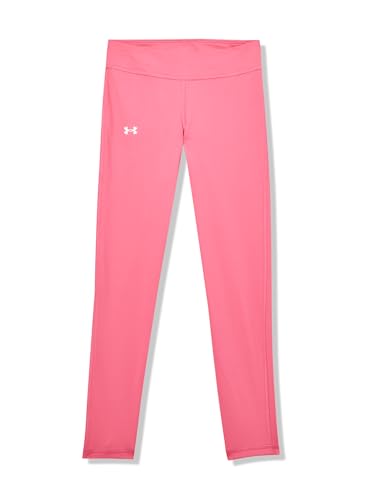 Under Armour Girls Motion Solid Crop Leggings, (672) Super Pink / / White, Small