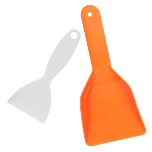 BUTIFULSIC 2pcs Ice Scraper Fridge Refrigerator Snow Removing Shovel Versatile Scraper Utility Scoop Versatile Frost Spade Cleaning Shovel Flat Freezer Removal Thicken Pp Flat Shovel