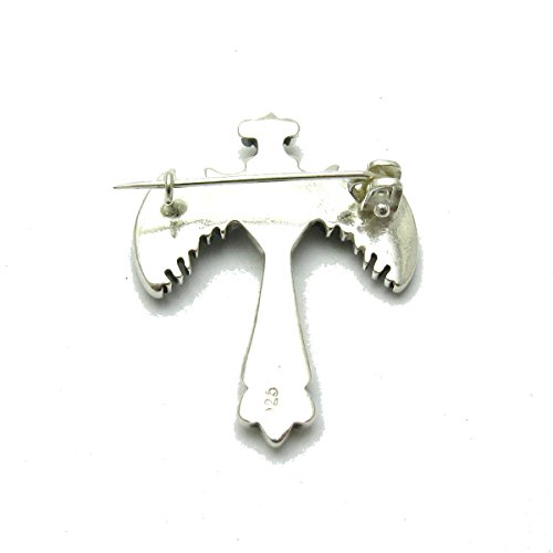Broche en argent massif 925 Empress, un bijou d'exception ciselé - 2