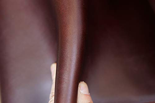 Leather Shapes 1.8-2.0mm Thick LeatherCraft Cowhide Leather for Crafts/Tooling/Sewing/Hobby Workshop Handmade Supply (Wine Color, 10"x10")