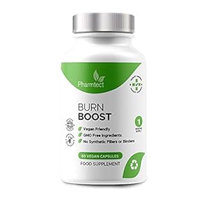 Pharmtect Burn Boost Supplement – Energy Support Formulated by Expert Nutritionist – High Strength Green Tea, L-Carnitine – 60 Vegetarian Capsules for Better Weight Management