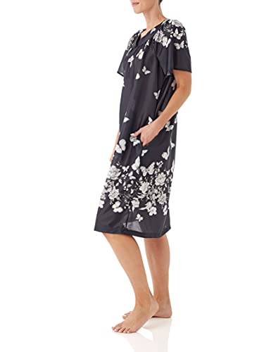 Image of AmeriMark Casual Women's Patio Muumuu House Dress Loose Comfortable Short Sleeve Sun Dress Lounger Gown Sleepwear for Ladies