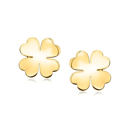 Ross-Simons Italian 14kt Yellow Gold 4-Leaf Clover Earrings