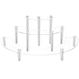 Acrylic Risers Display Stand, 3 Tier Clear Cupcake Stand Display Holder Half Moon Dessert Stand...