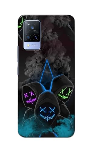 Image of PRINTFIDAA Printed Hard Back Cover Case for Vivo V21 5G Back Cover (Mask Man) -112