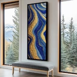 Tableau abstrait moderne haut de gamme, impression esthétique 55x165cm
