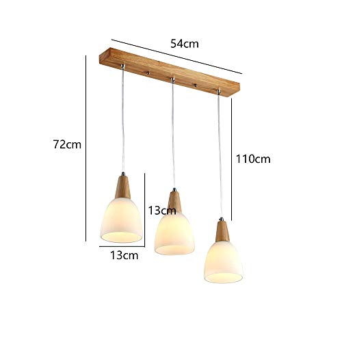 Lustre réglable LED à 3 lampes en verre pour éliminer les zones d'ombre