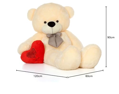 Image of ToYBULK Teddy Bear, Teddy Bear 4 Feet for Girls, Soft Toys for Girls, Big Teddy Bear, Toys for Girls, Birthday Gift for Girls /Wife /Girlfriend /Husband, (4 Feet, Beige)