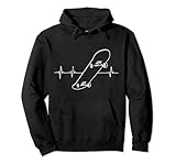 skateboard retro heartbeat ecg skateboarder pulse ecg vinatg felpa con cappuccio