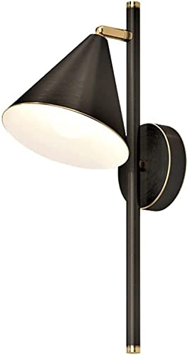 Lámpara cobre de luz ajustable y estilo industrial rústico con soporte metálico