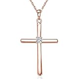 Billie Bijoux Women Cross Necklaces 925 Sterling Silver Simple Cross Pendant Necklace Fine Jewelry...