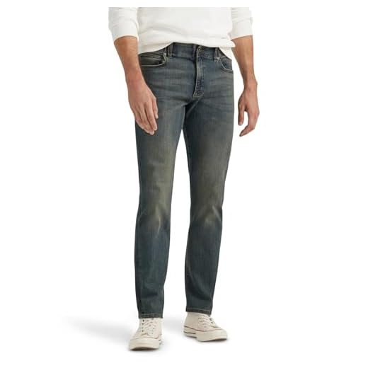 Lee Men's Extreme Motion Straight Fit Tapered Leg Jean Maverick 42W x 34L