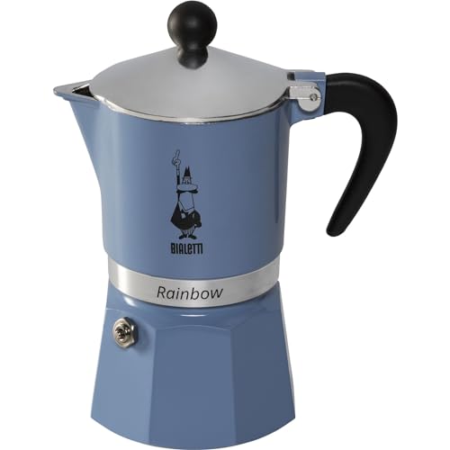Image of Bialetti Rainbow Moka Express Iconic Italian Stovetop Espresso Maker, Italian Made; Moka Pot /Coffee Maker /Mocha Pot for an Authentic Italian Coffee
