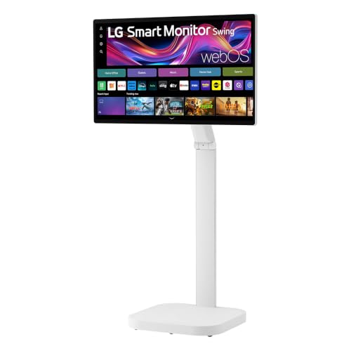 Image of LG 32 Inch 4K UHD IPS Touchscreen Smart Monitor Swing with Rolling Stand 32U889SA-W Bundle with Deco Essential CPS 26 Month Protection Pack and 2X Deco Essentials 6FT 4K HDMI 2.0 Cable